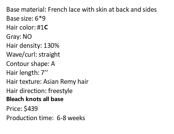 Custom Made Hair System