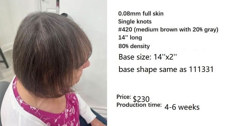 Wholesale Custom Made Hair System for Salon