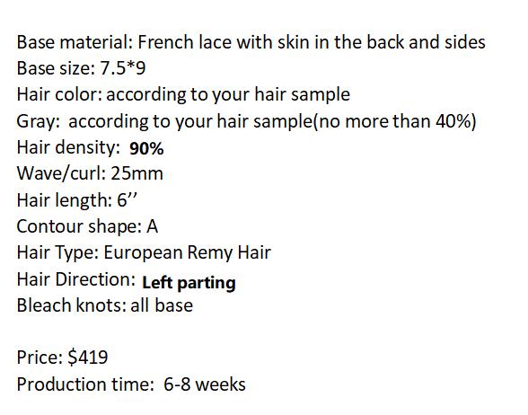 Custom Made Hair System