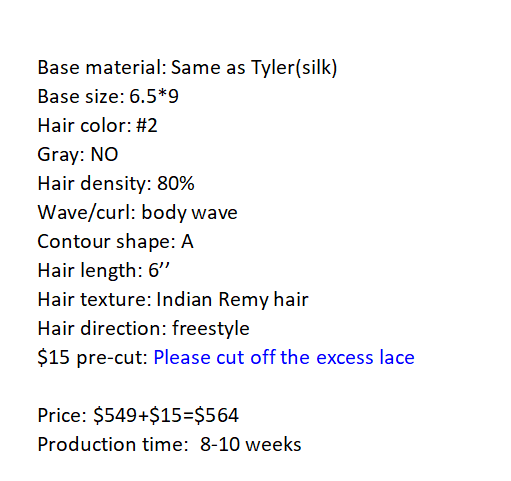 Custom Made Hair System