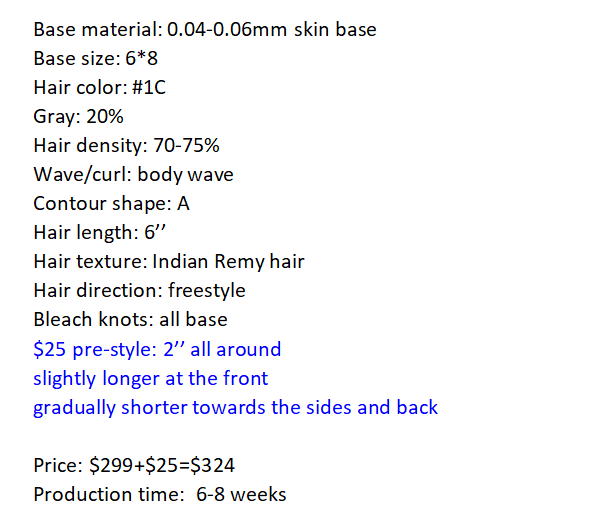 Custom Made Hair System