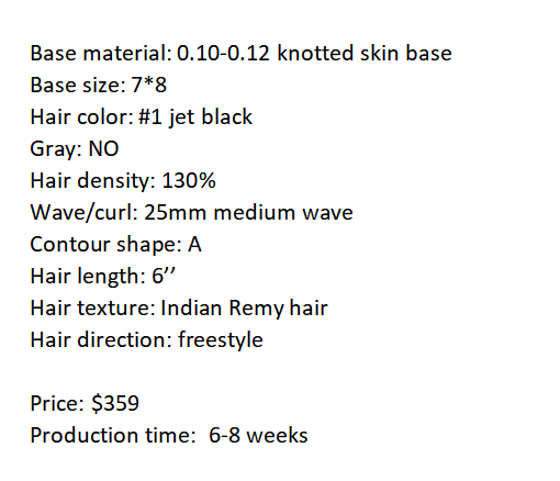 Custom Made Hair System