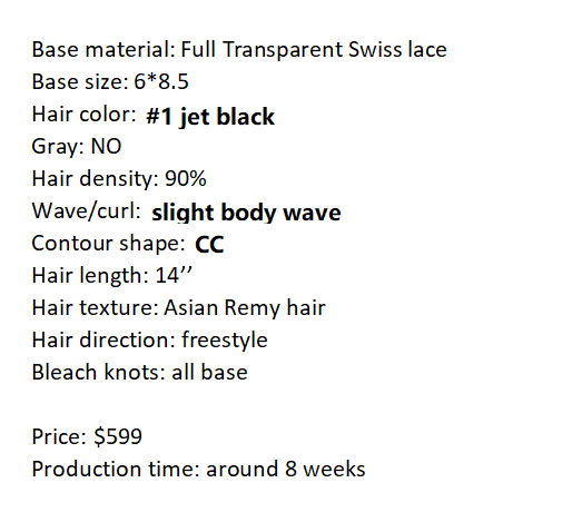 Custom Made Hair System