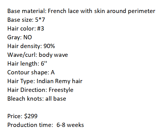 Custom Made Hair System