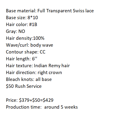 Custom Made Hair System