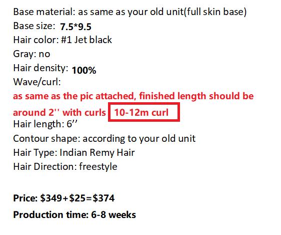 Custom Made Hair System