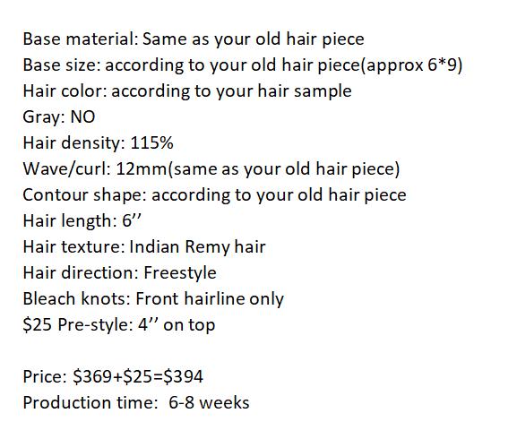 Custom Made Hair System