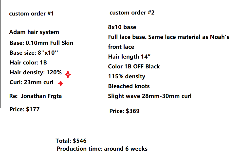 Wholesale Custom Made Hair System -Jonathan Frgta