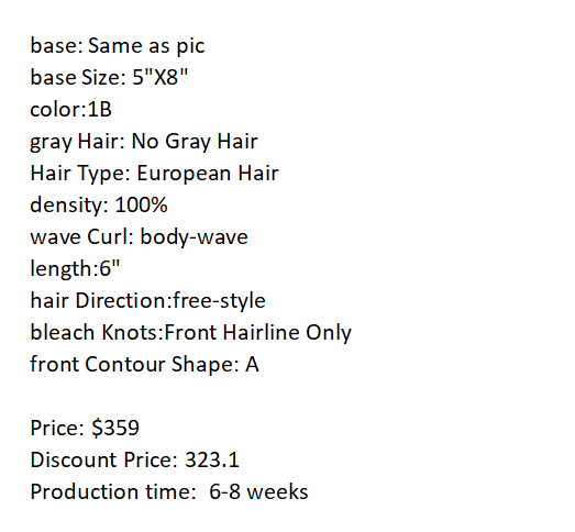 Custom Made Hair System