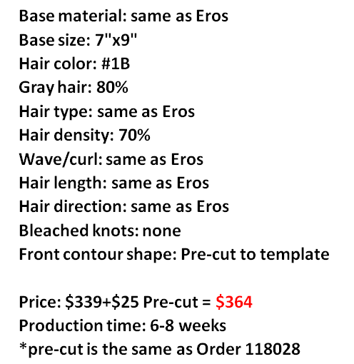 Custom Made Hair system