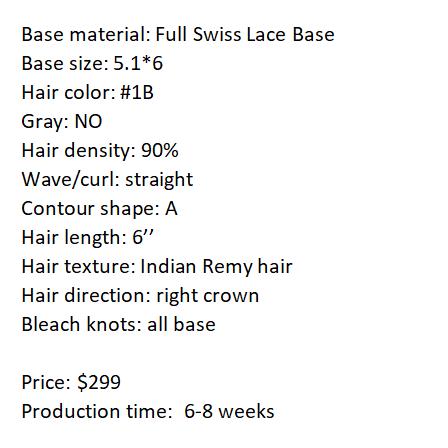Custom Made Hair System
