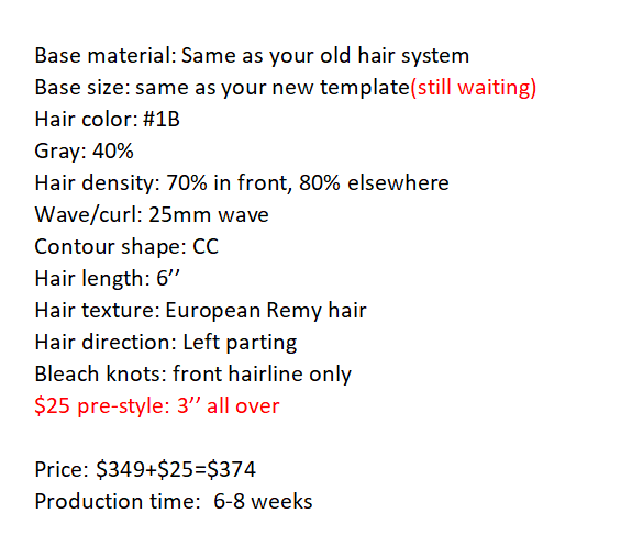 Custom Made Hair System