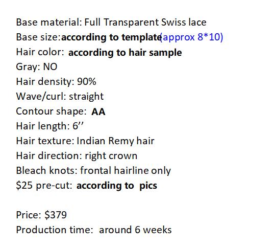 Custom Made Hair System