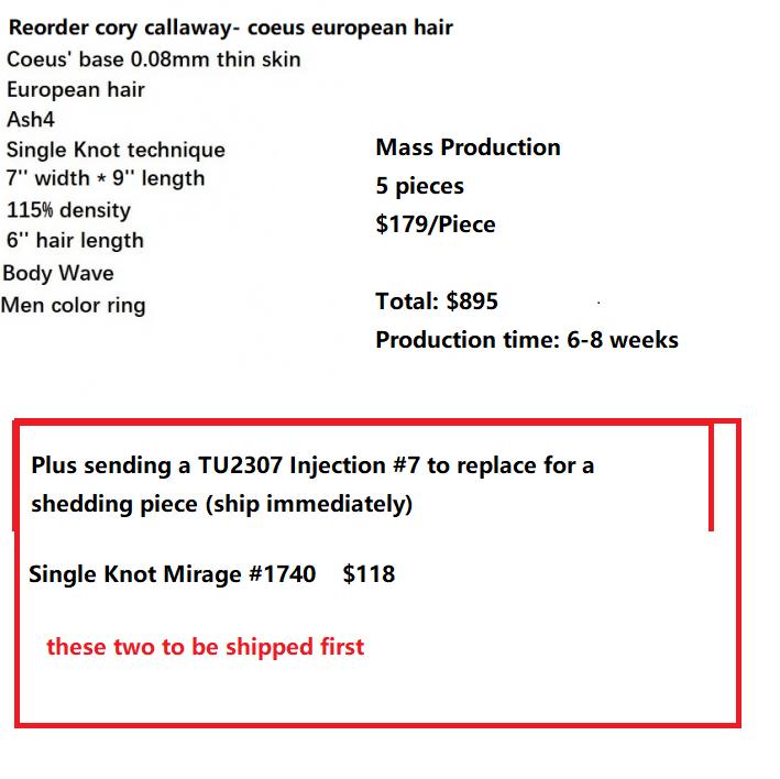 Wholesale Custom Made Hair System for Salon - Cory