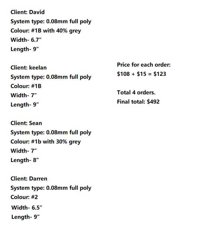 Wholesale Hair System for Salon-David, Keelan, Sean, Darren