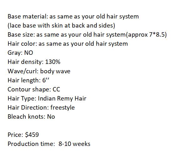 Custom Made Hair System