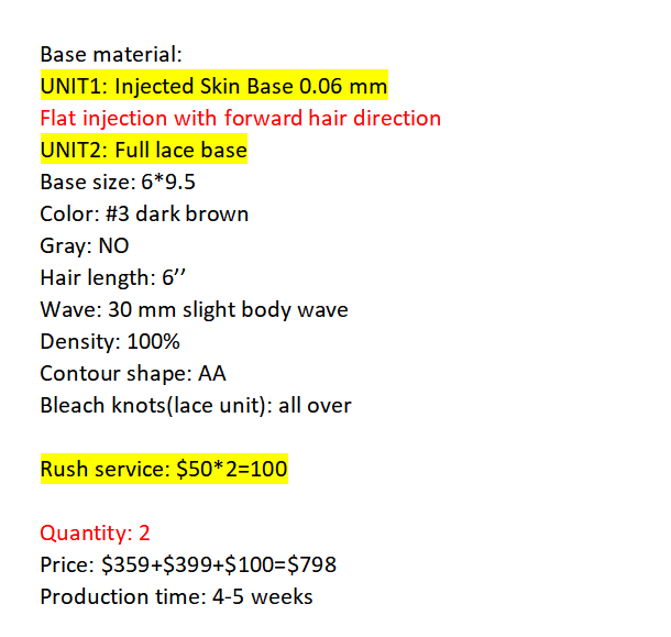 Custom Made Hair System