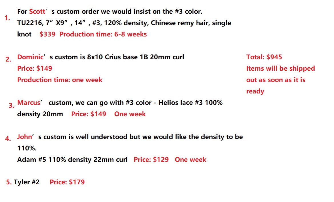Wholesale Hair System for Salon-Scott, Marcus, John,Dominic