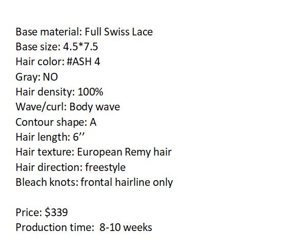 Custom Made Hair System