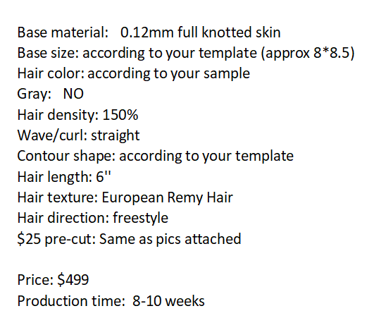 Custom Made Hair System