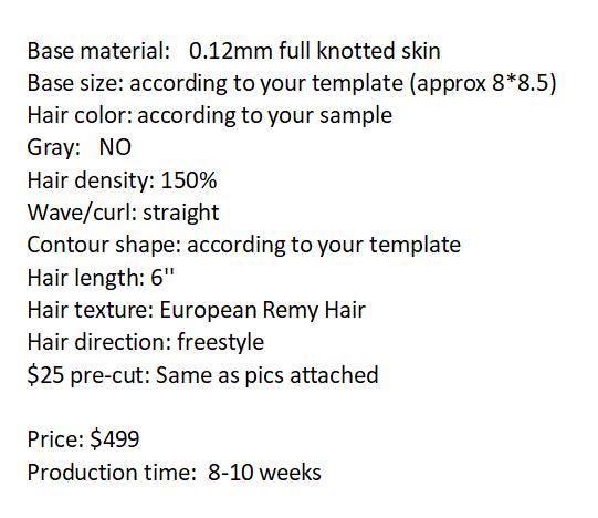 Custom Made Hair System