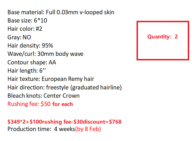 Custom Made Hair System