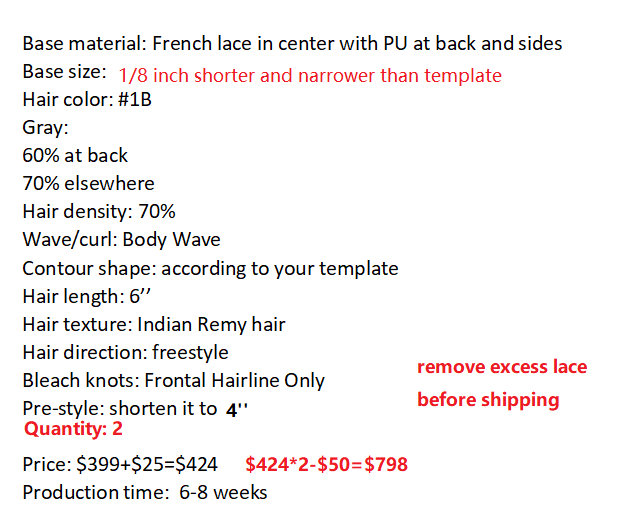 Custom Made Hair System