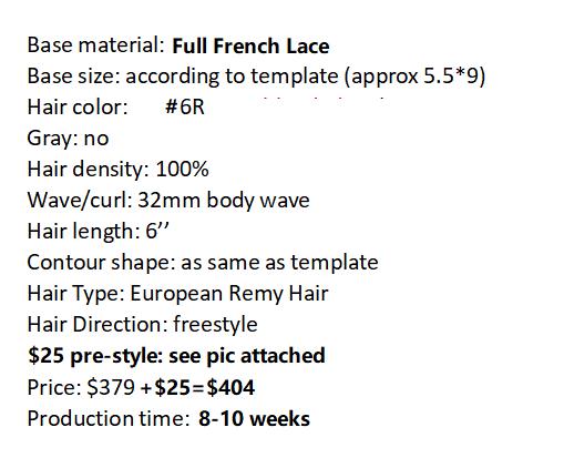 Custom Made Hair System