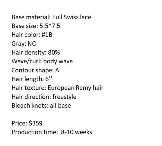 Custom Made Hair System