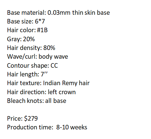 Custom Made Hair System