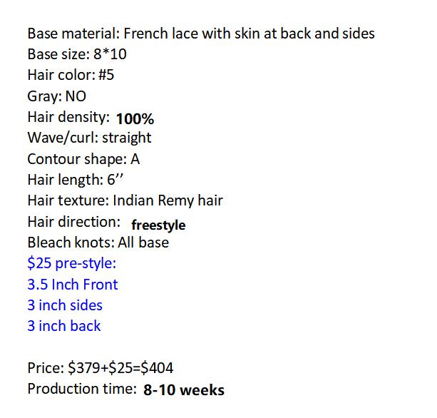 Custom Made Hair System