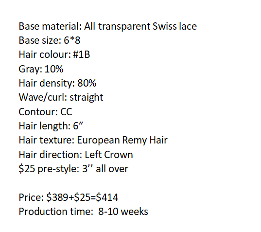 Custom Made Hair System