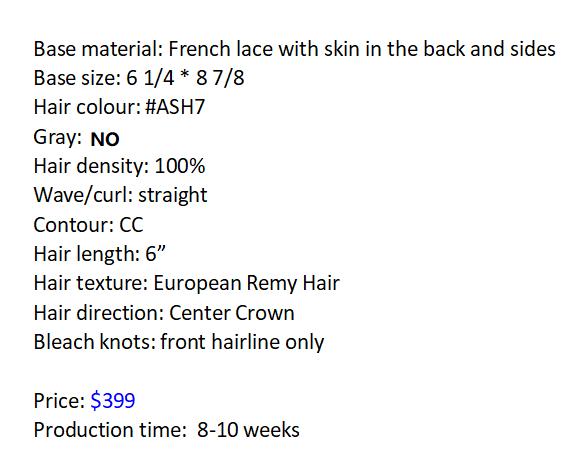 Custom Made Hair System