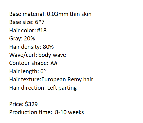 Custom Made Hair System