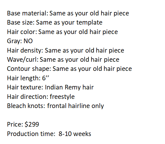 Custom Made Hair System