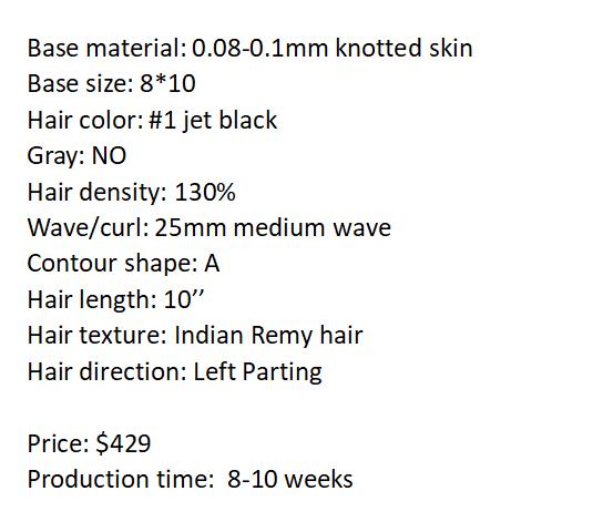 Custom Made Hair System