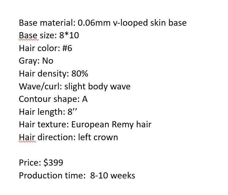 Custom Made Hair System