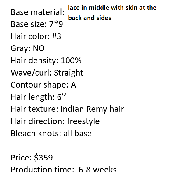 Custom Made Hair System