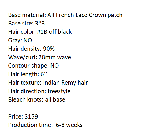 Custom Made Hair System