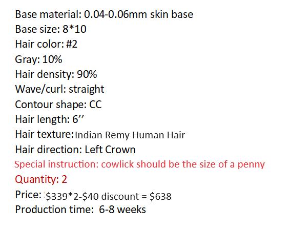 Custom Made Hair System