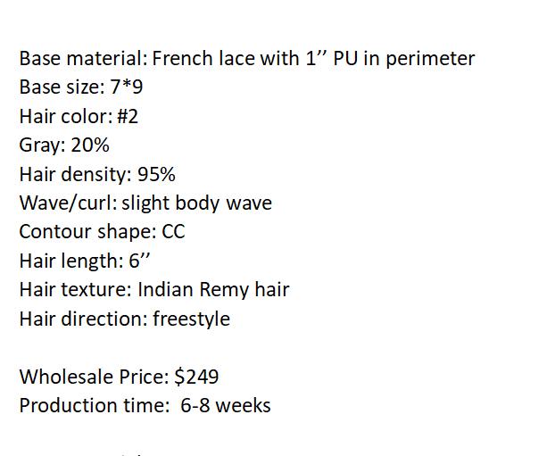Custom Made Hair System(wholesale)