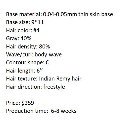 Custom Made Hair System