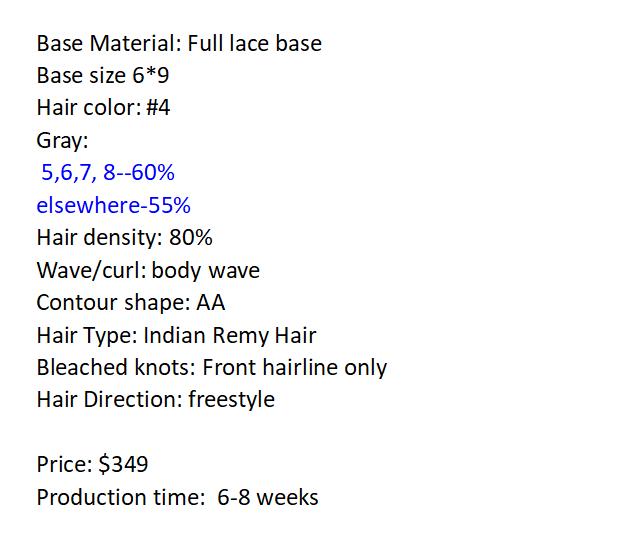 Custom Made Hair System