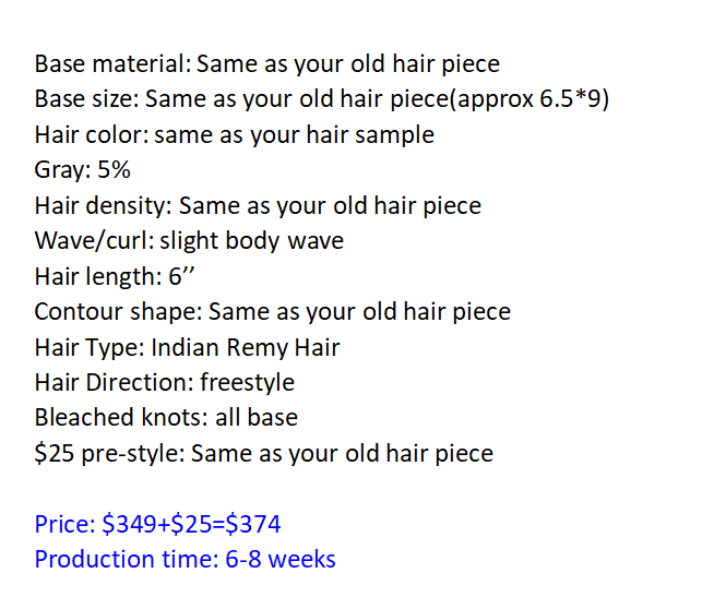 Custom Made Hair System