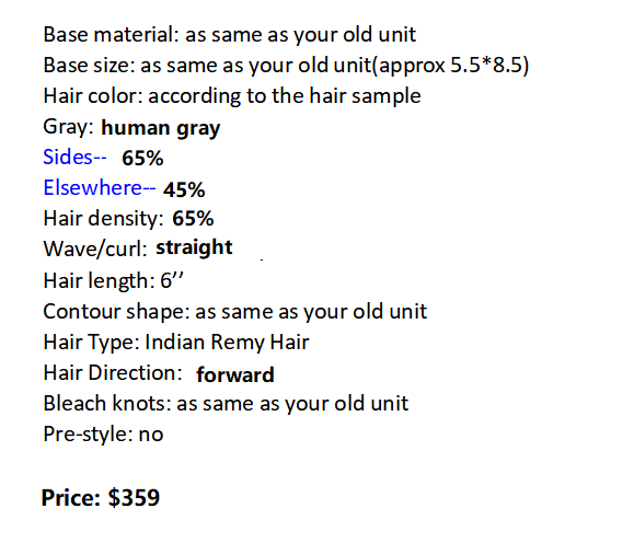 Custom Made Hair System