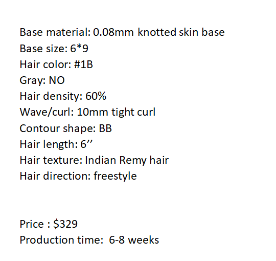 Custom Made Hair System