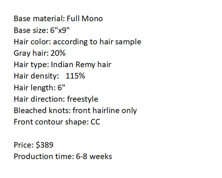 Custom Made Hair System