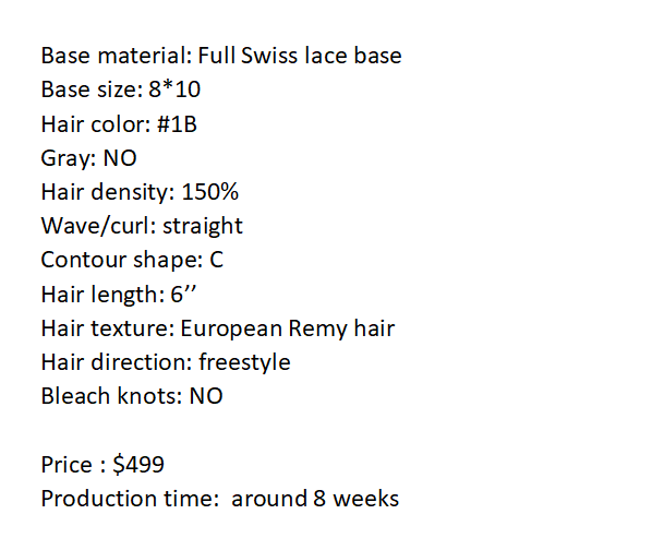 Custom Made Hair System