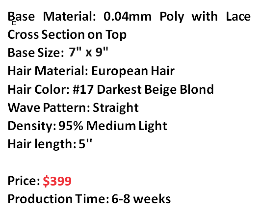 Custom Made Hair system