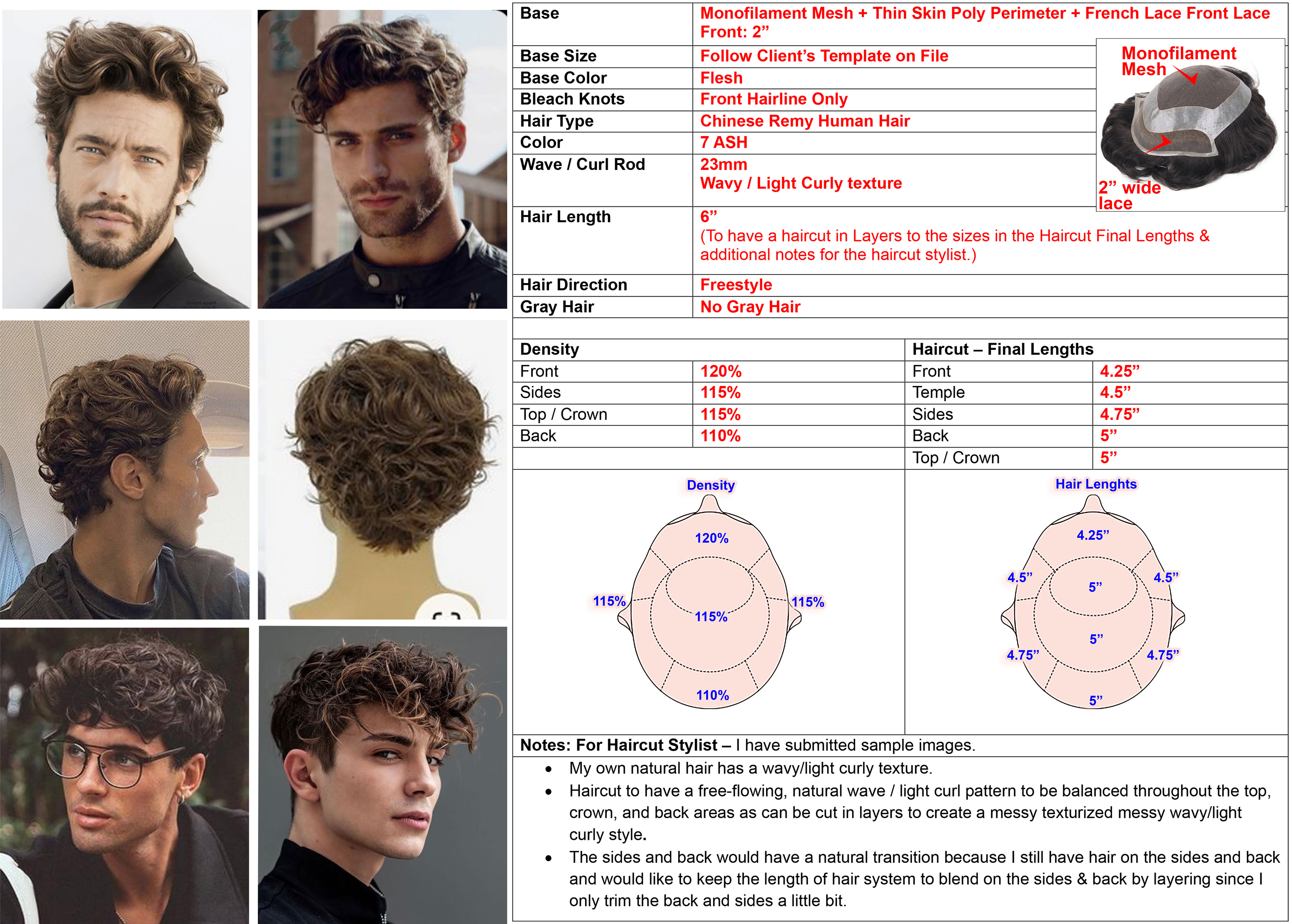 Custom Made Hair system